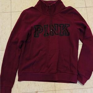 PINK Victoria's Secret Berry Quarter-Zip Pullover